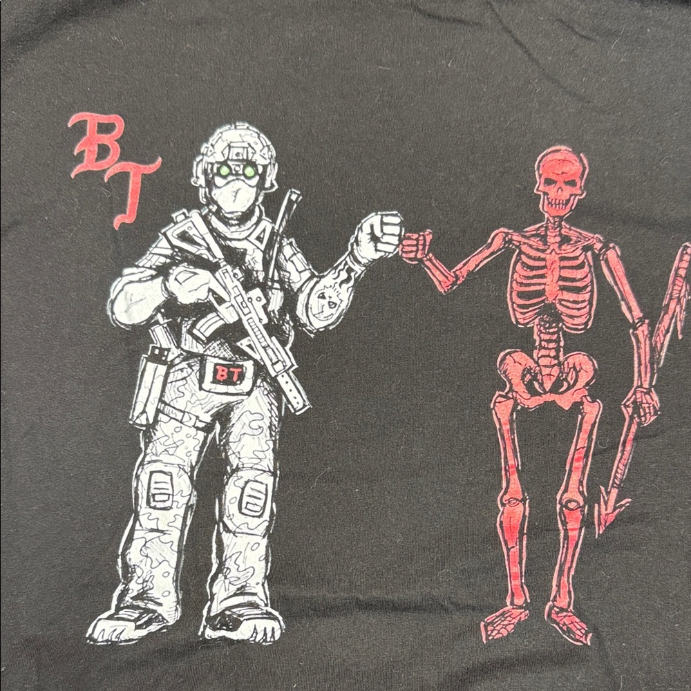 Black Graphic Short Sleeve Tee